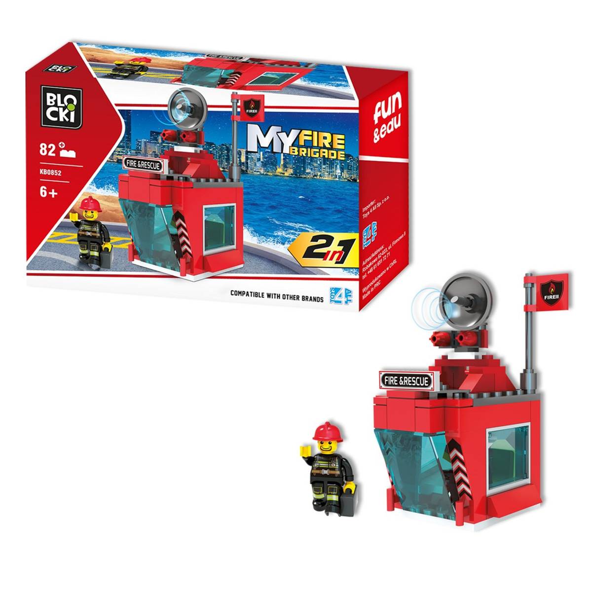 Klocki BLOCKI MyFireBrigade 2 W 1 • Set KB0852 • SetDB