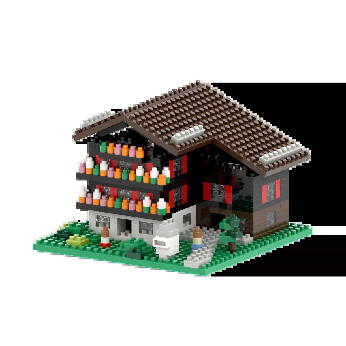 BRIXIES Schweizer Chalet • DIAMOND BLOCKS • Set 200.158