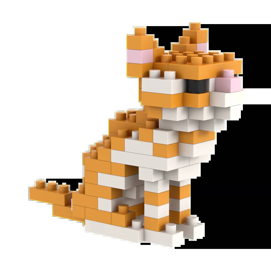 BRIXIES Katze Sitzend • DIAMOND BLOCKS • Set 200.319 • SetDB