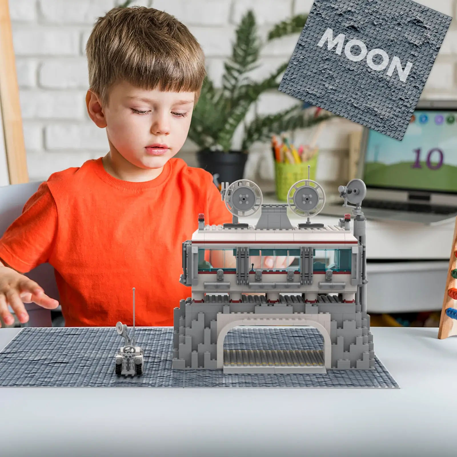 Brixies Baseplate Lego BRIXIES Designer Platte Mond 32 X 32 Noppen