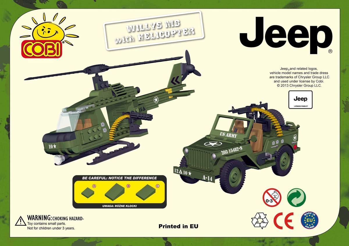 Cobi Jeep Willys MB with Helicopter • Set 24252 • SetDB