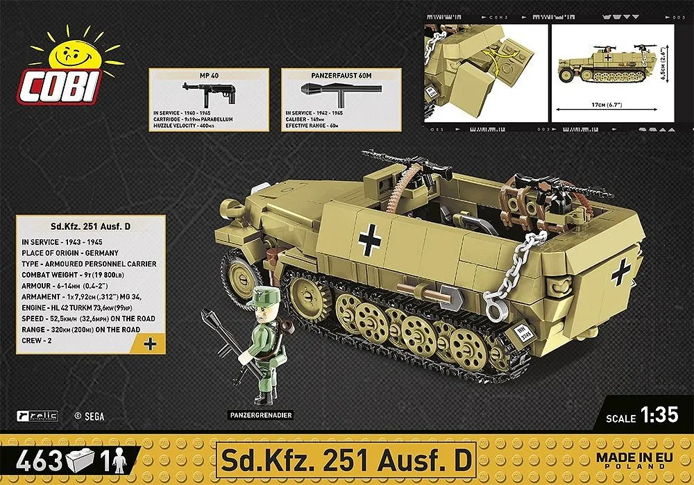 Cobi Sd.Kfz. 251 Ausf.D • Set 3049 • SetDB • Merlins Bricks