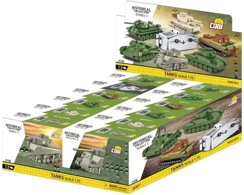 Cobi Historical Collection World War II CDU Tanks 1/72 Display