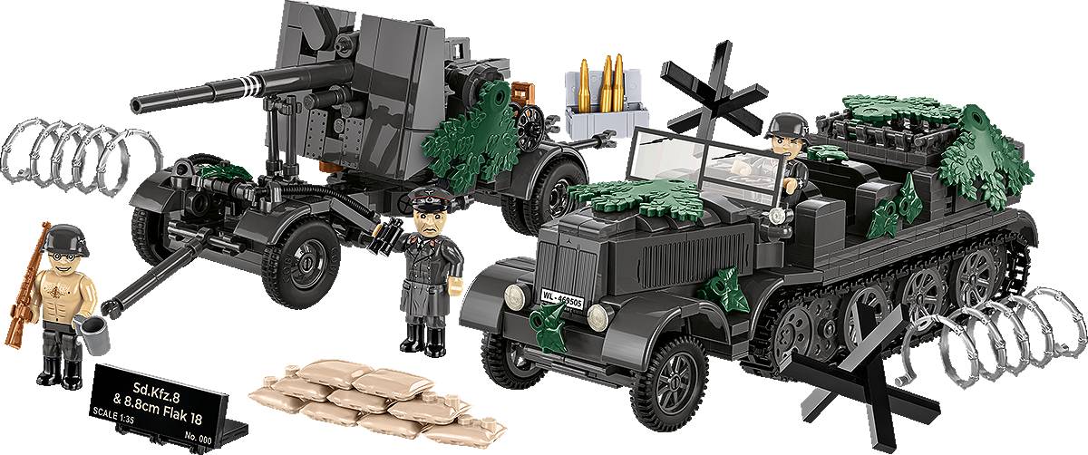 Sd.Kfz.8 & canon antiaérien 8,8 cm Flak 18 - Édition limitée (COBI-3139) — Prix et comparaison | Brick Broker