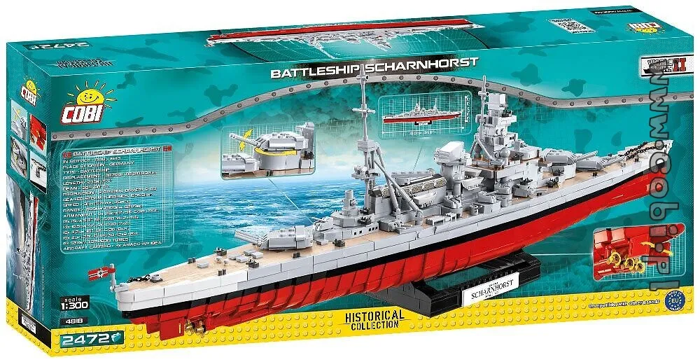 Cobi 4818 – Scharnhorst – Maquette Neuve – Blocs Constructeur