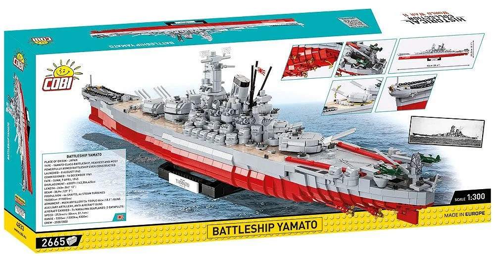 Cobi #4833 戦艦大和　ミリタリーブロック Amazon.co.jp: COBI ブロック 日本軍 戦艦大和 YAMATO 1/300 2665