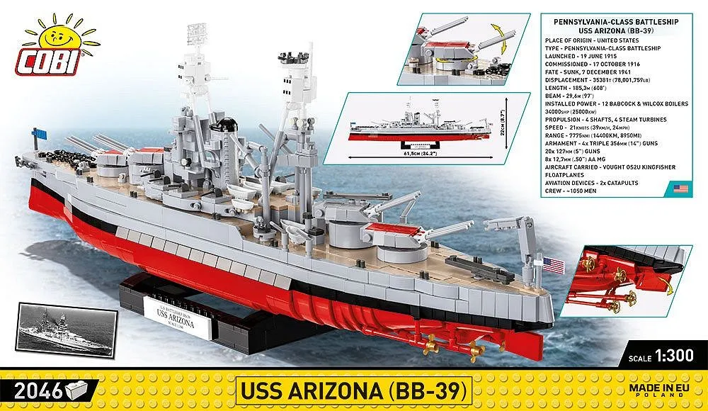Cobi USS Arizona • Set 4843 • SetDB • Merlins Bricks