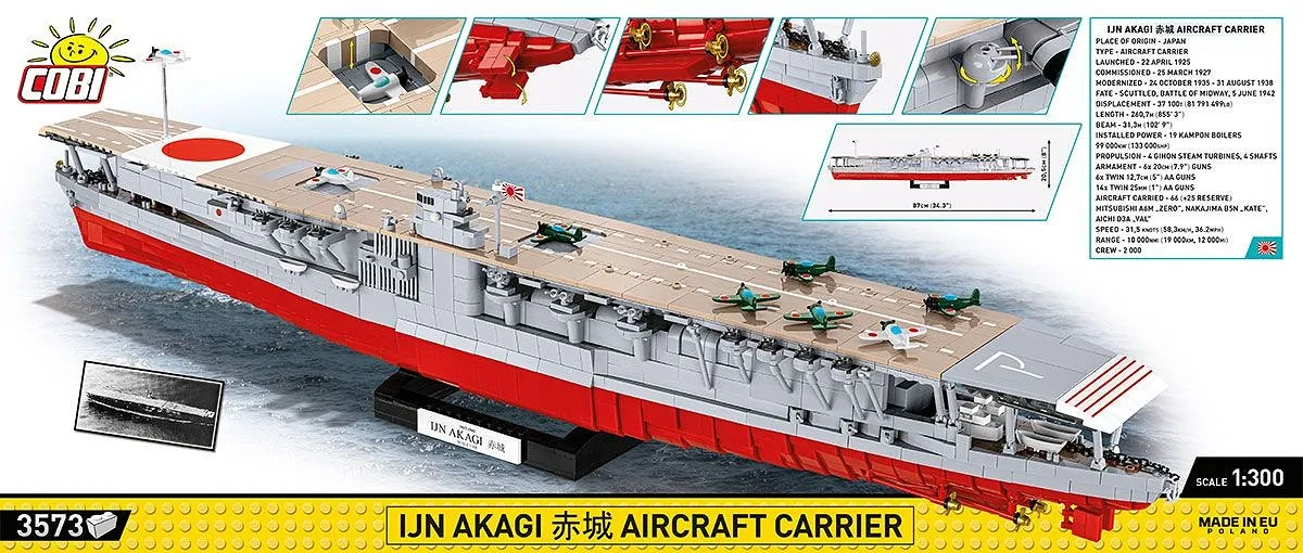 Cobi IJN Akagi Aircraft Carrier • Set 4851 • SetDB