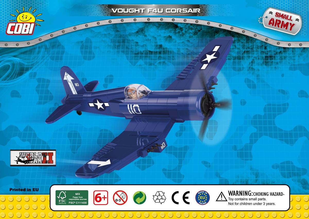 Cobi - 5523 - Vought F4U Corsair bleu - 245 pièces 1 personnage