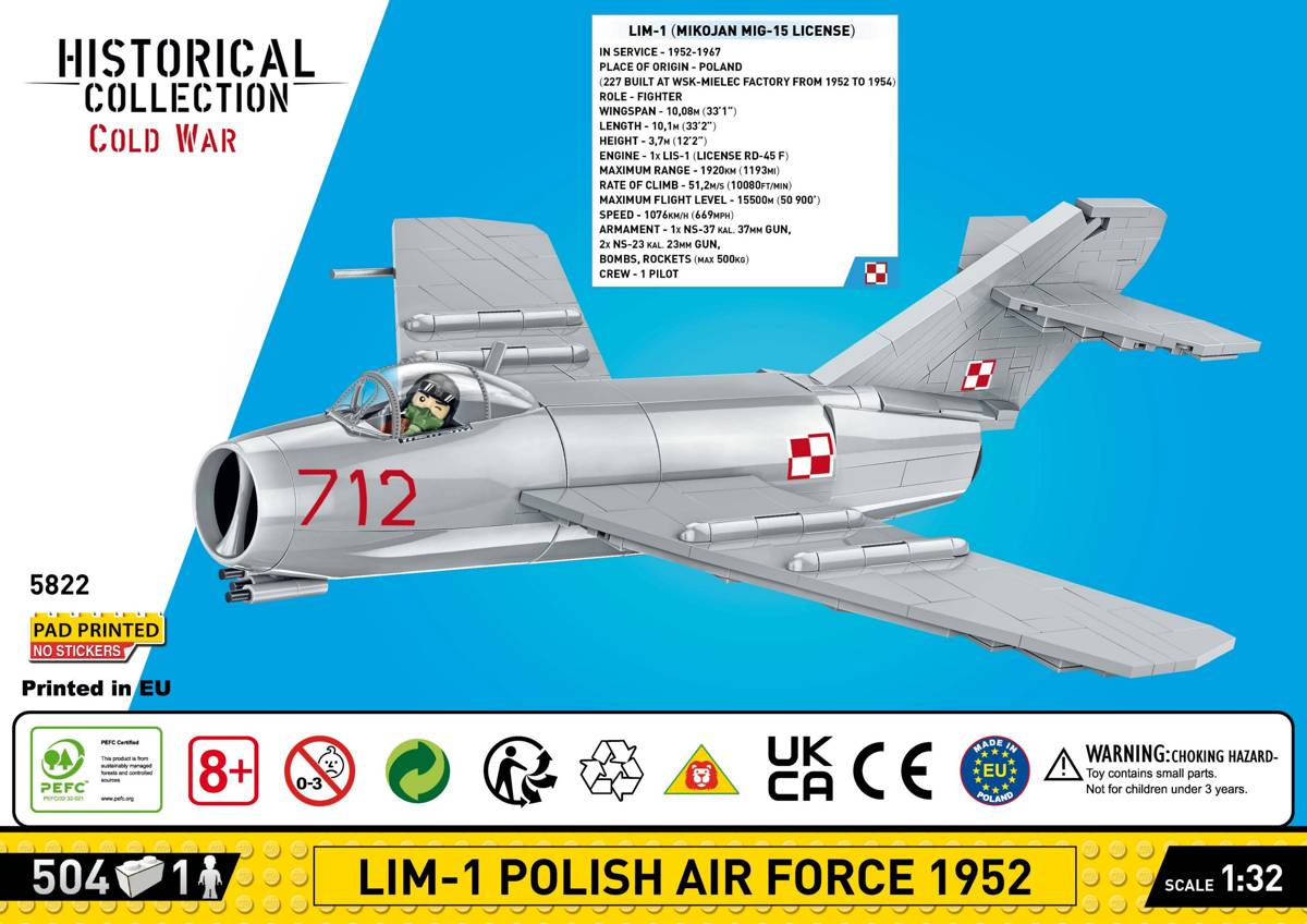 Lim-1 Force aérienne polonaise 1952 (COBI-5822) — Prix et comparaison | Brick Broker