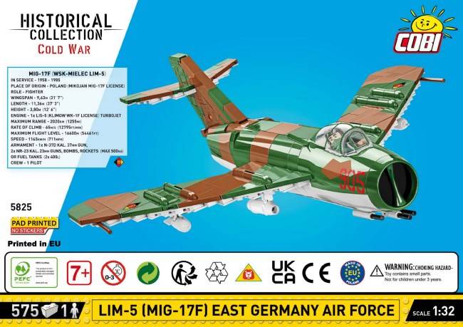 Lim-5 (MiG-17F) Force aérienne de l'Allemagne de l'Est (COBI-5825) — Prix et comparaison | Brick Broker
