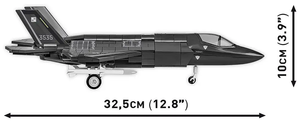 COBI F-35A Lightning II – 580 Bausteine, Maßstab 1:48, Mit Pilot, Ständer Und Schild, Für Kinder Ab 8 Jahren, Polnische Ausgabe COBI F-35A Lightning II – 580 Bausteine, Maßstab 1:48, Mit Pilot, Ständer Und Schild, Für Kinder Ab 8 Jahren, Polnische Ausgabe