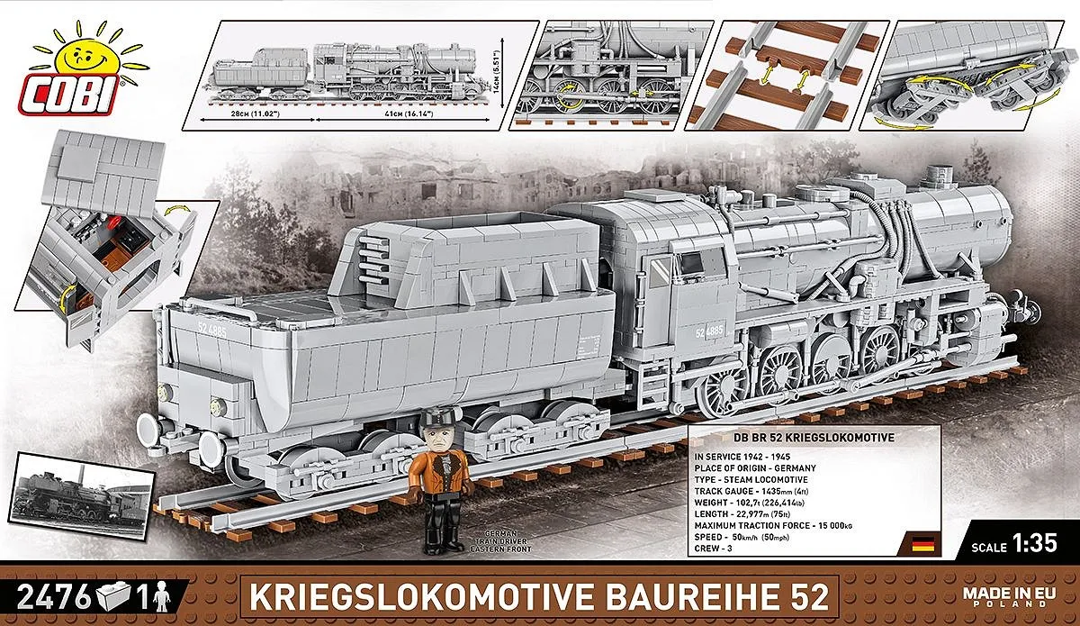 Cobi Kriegslokomotive Baureihe 52 • Set 6281 • SetDB