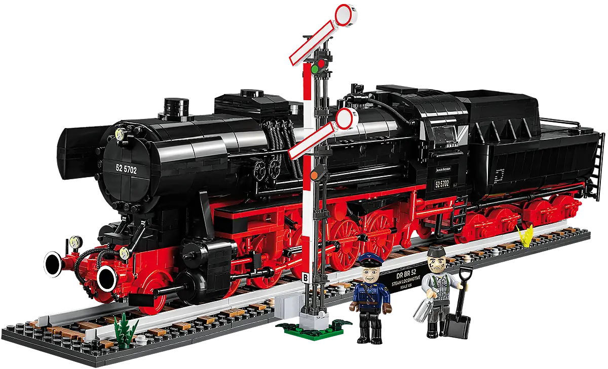 Cobi DR BR 52 Steam Locomotive & Railway Semaphore