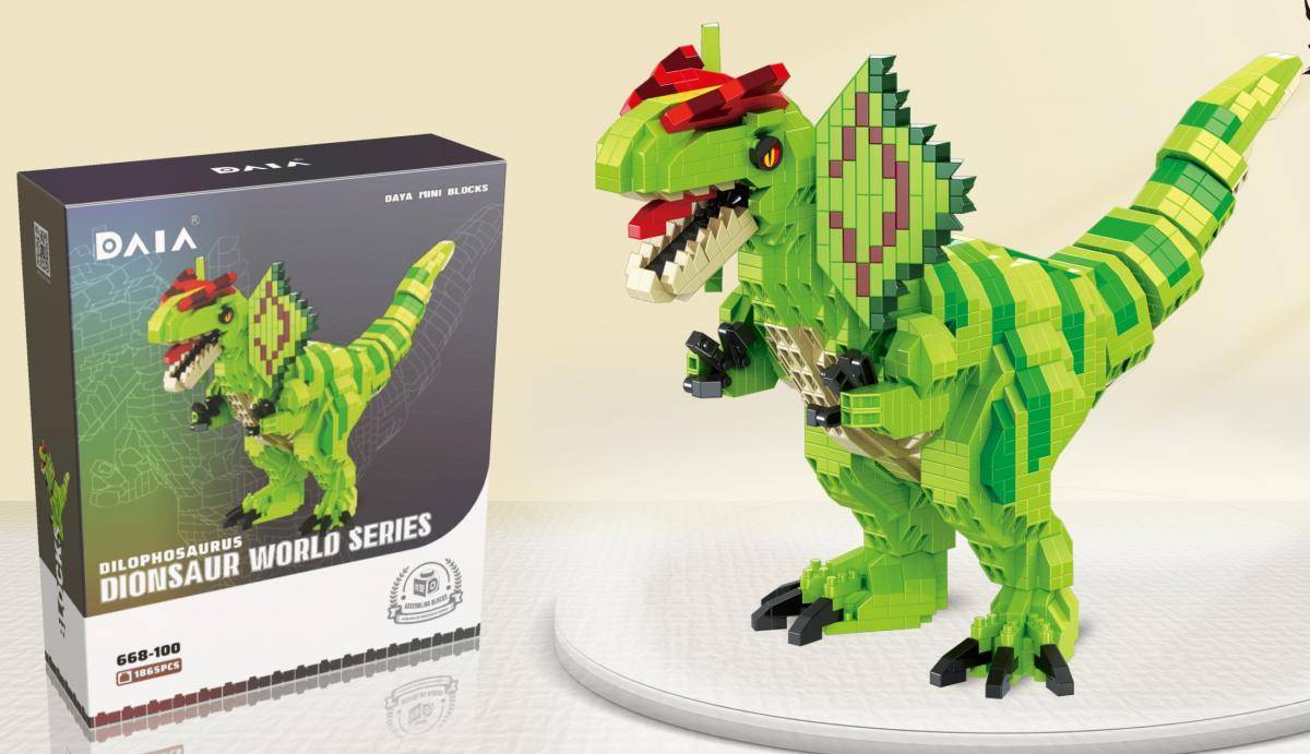 DAIA Dilophosaurus • DIAMOND BLOCKS • Set 668-100 • SetDB