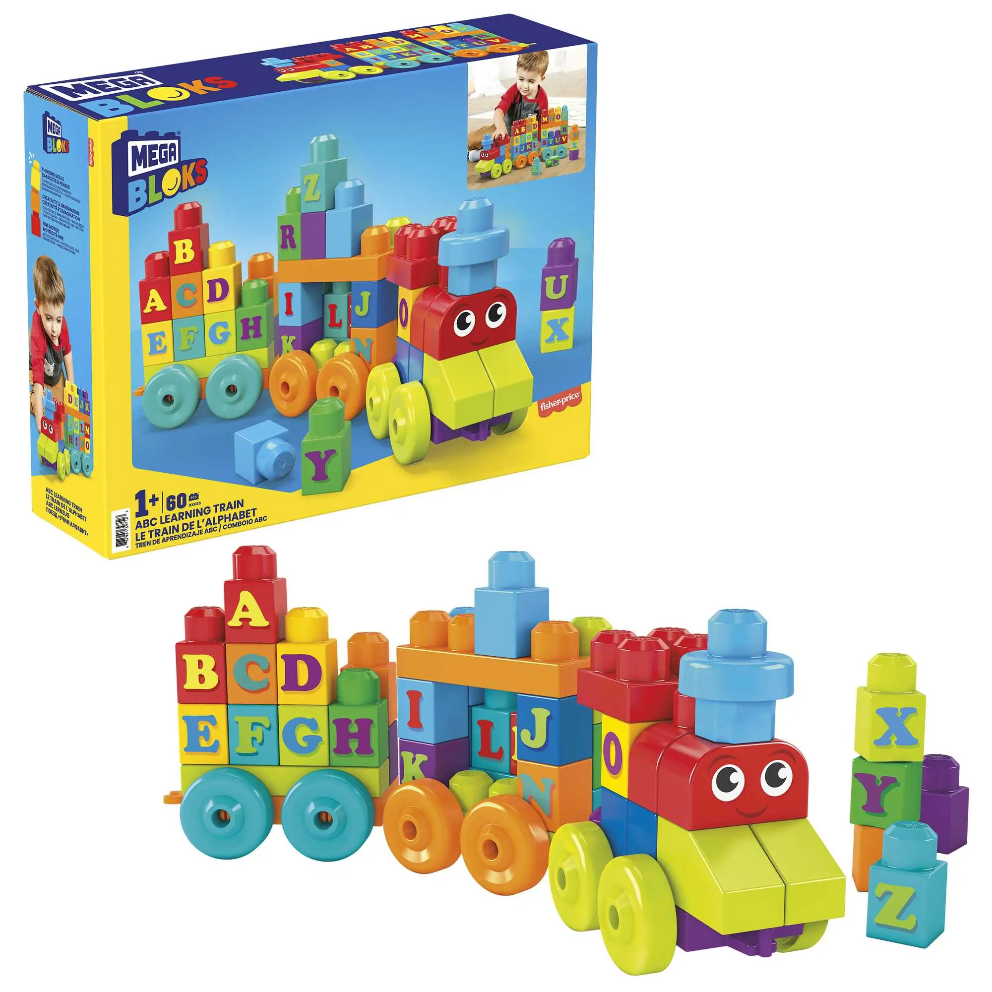 Mattel MEGA BLOKS Abc Lernzug • BABY BLOCKS • Set DXH35