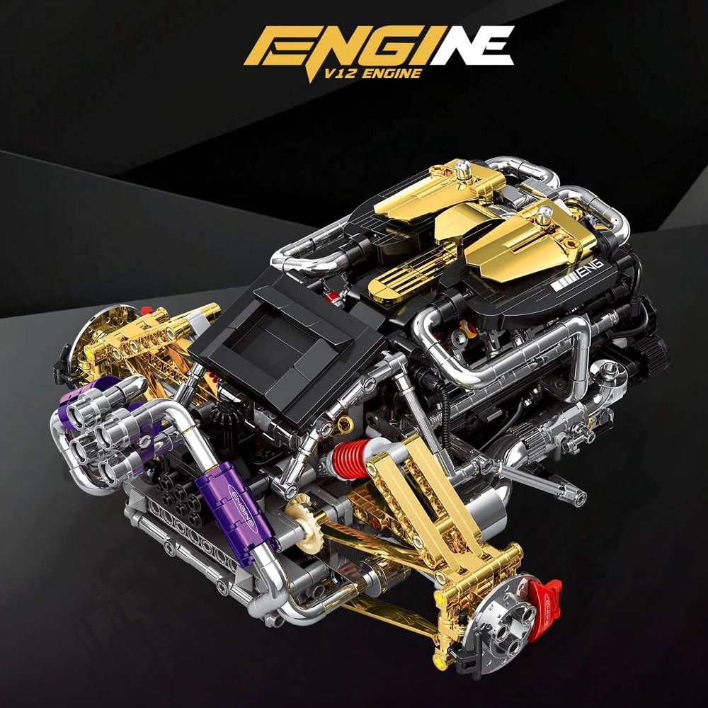 Eikee V12 ENGINE • Set Y15004 • SetDB • Merlins Bricks