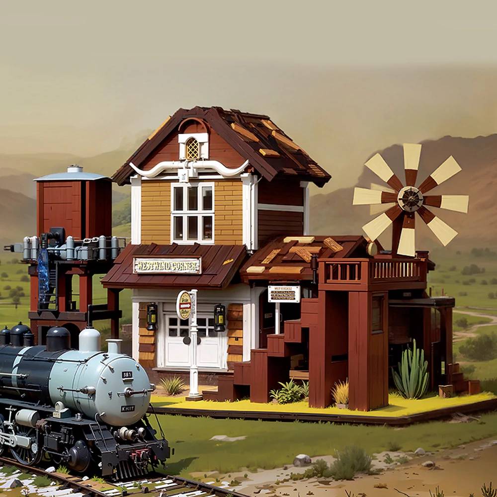 Free Tribe Wild West Railway Station • Set 36001 • SetDB