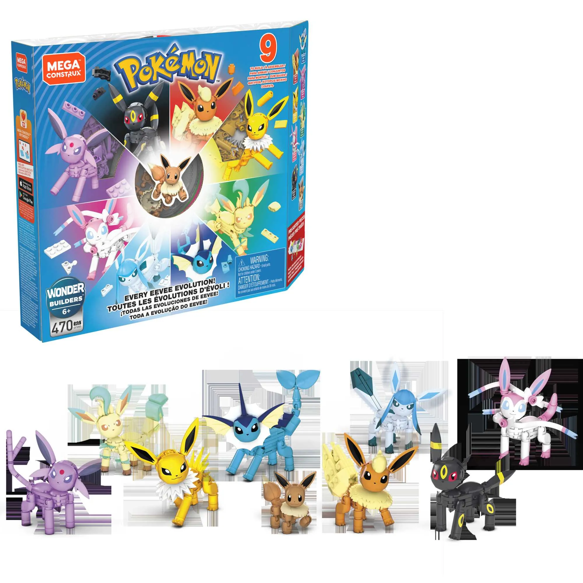Vaporeon Pokemon Mega Construx Eevee Evolutions Mattel MEGA
