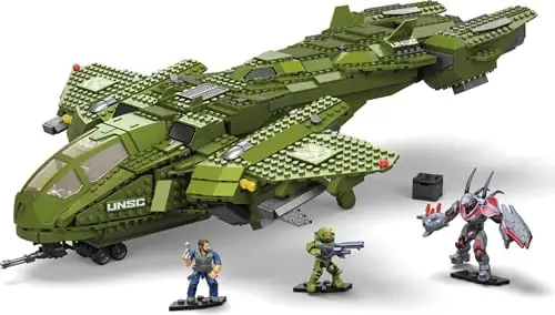 Mattel MEGA Halo Infinite 2-In-1 Set Pelican-Flugschiff Mit 3 Figuren