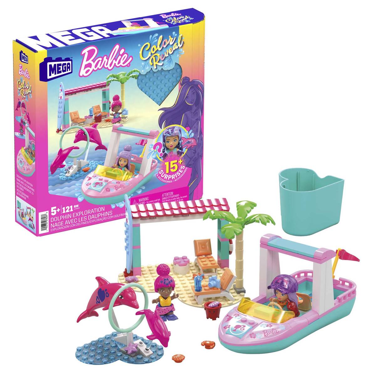 Mattel MEGA Barbie Color Reveal Delfinabenteuer • Set HHW83