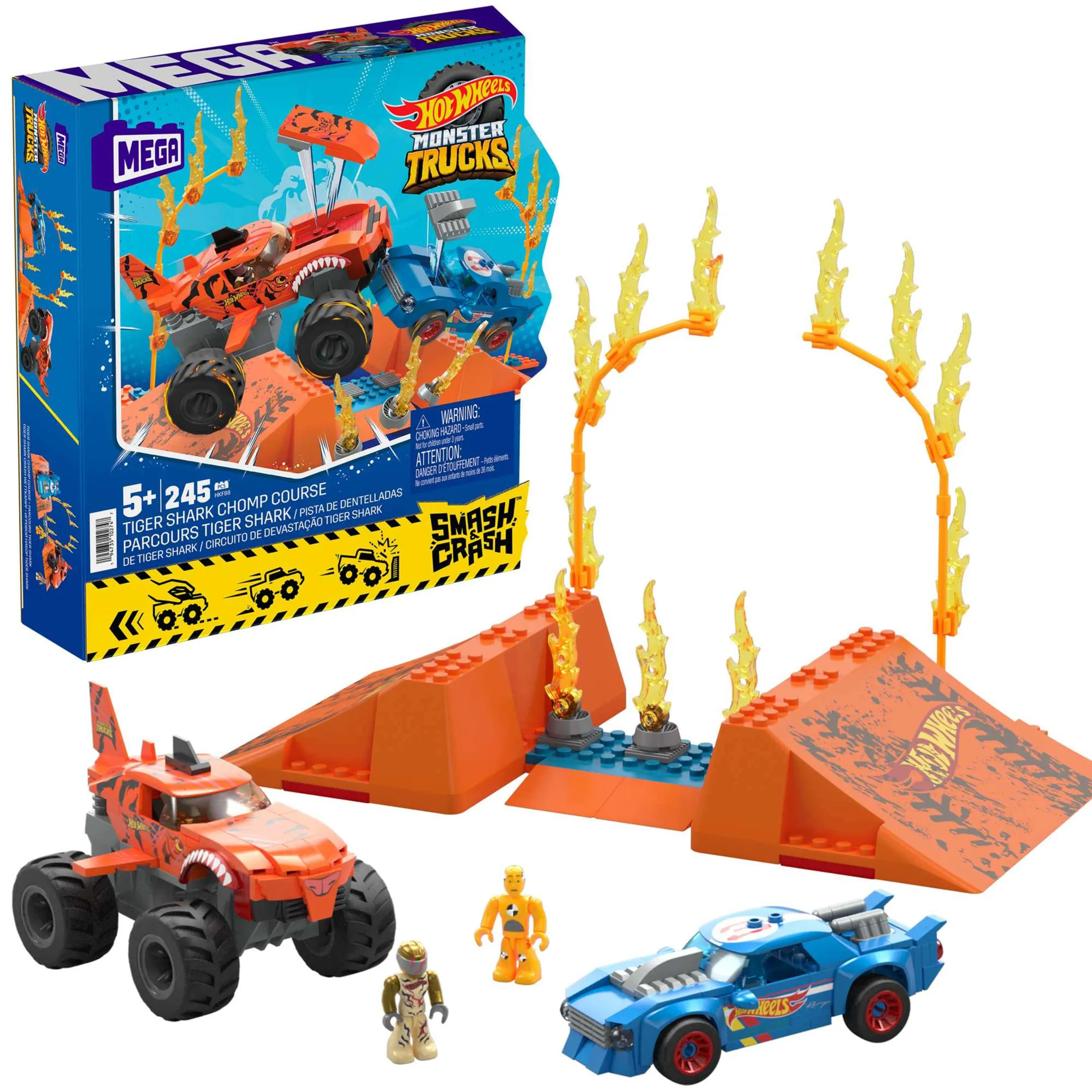 Mattel MEGA Hot Wheels Smash-Und-Crash Tiger Shark Crash