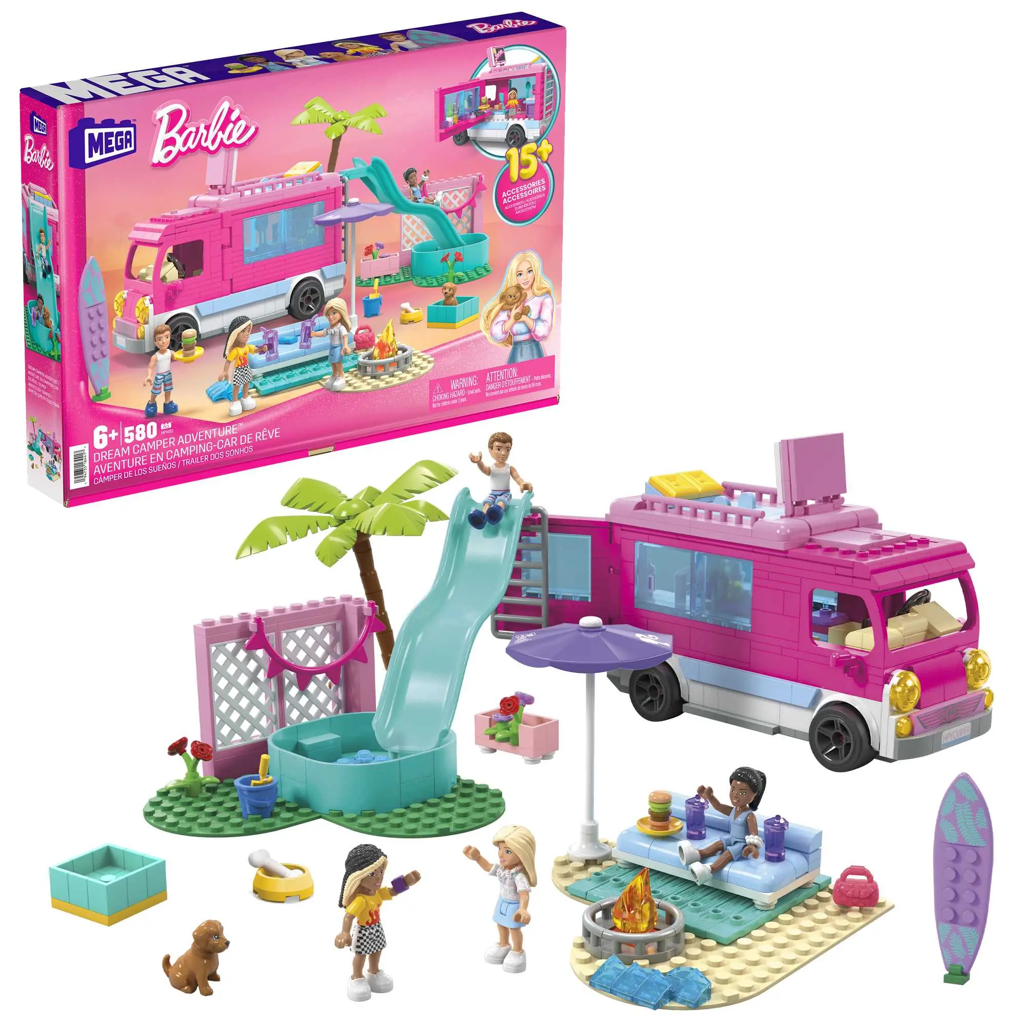 Mattel MEGA Barbie Super Abenteuer-Camper • Set HPN80