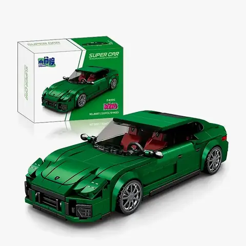Small Angle Dark green sportscar • Set JD057 • SetDB