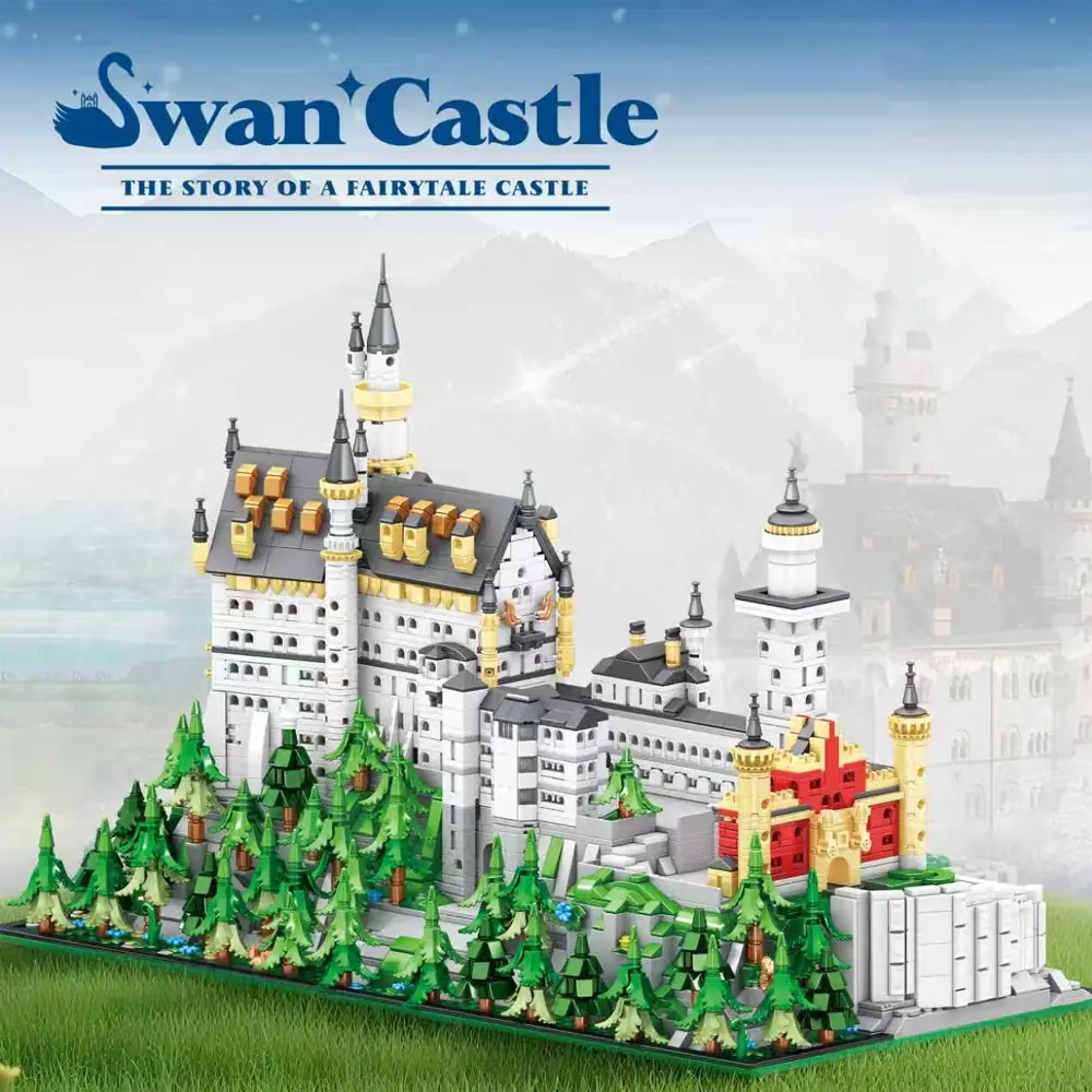 Small Angle Swan Castle • Set JD097 • SetDB • Merlins Bricks