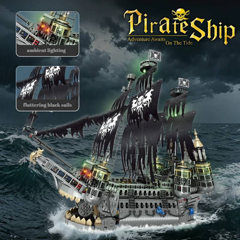 Small Angle Pirate Ship • Set JD146 • SetDB • Merlins Bricks