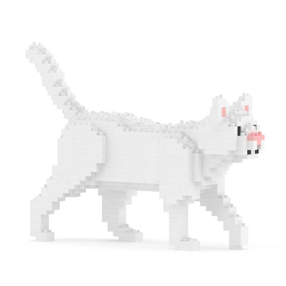 JEKCA White Cat Mini 01 Standard Size • SCULPTOR BLOCKS