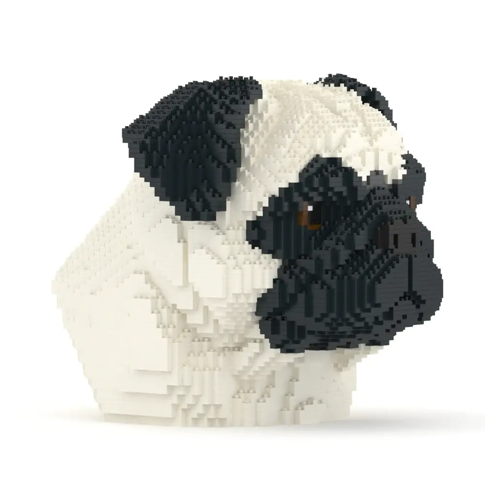 Pug Block JEKCA Pug Bust 01 Standard Size • SCULPTOR BLOCKS