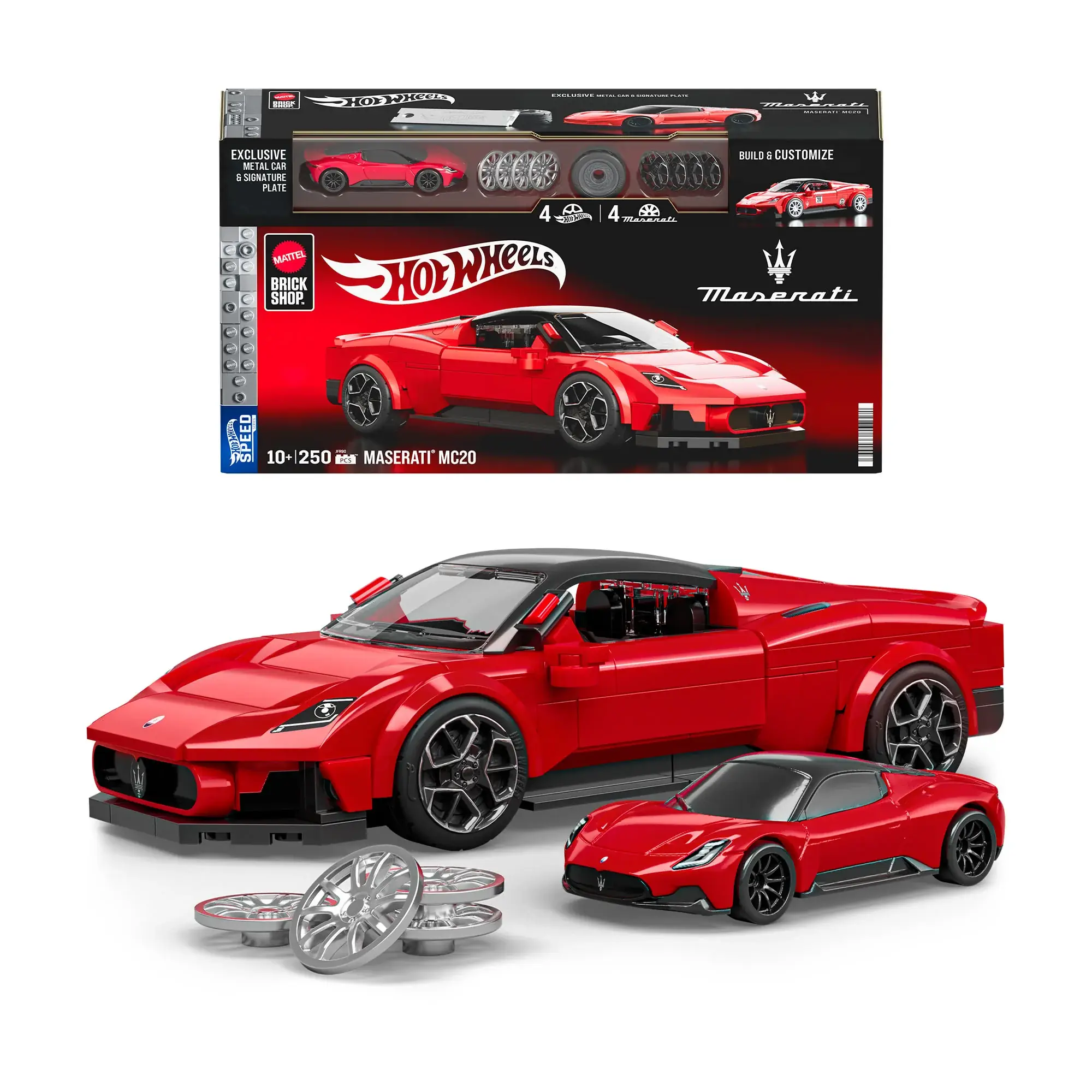 Mattel Brick Shop Hot Wheels Maserati MC20 • Set JFR90 Mattel Brick Shop Hot Wheels Maserati MC20 • Set JFR90