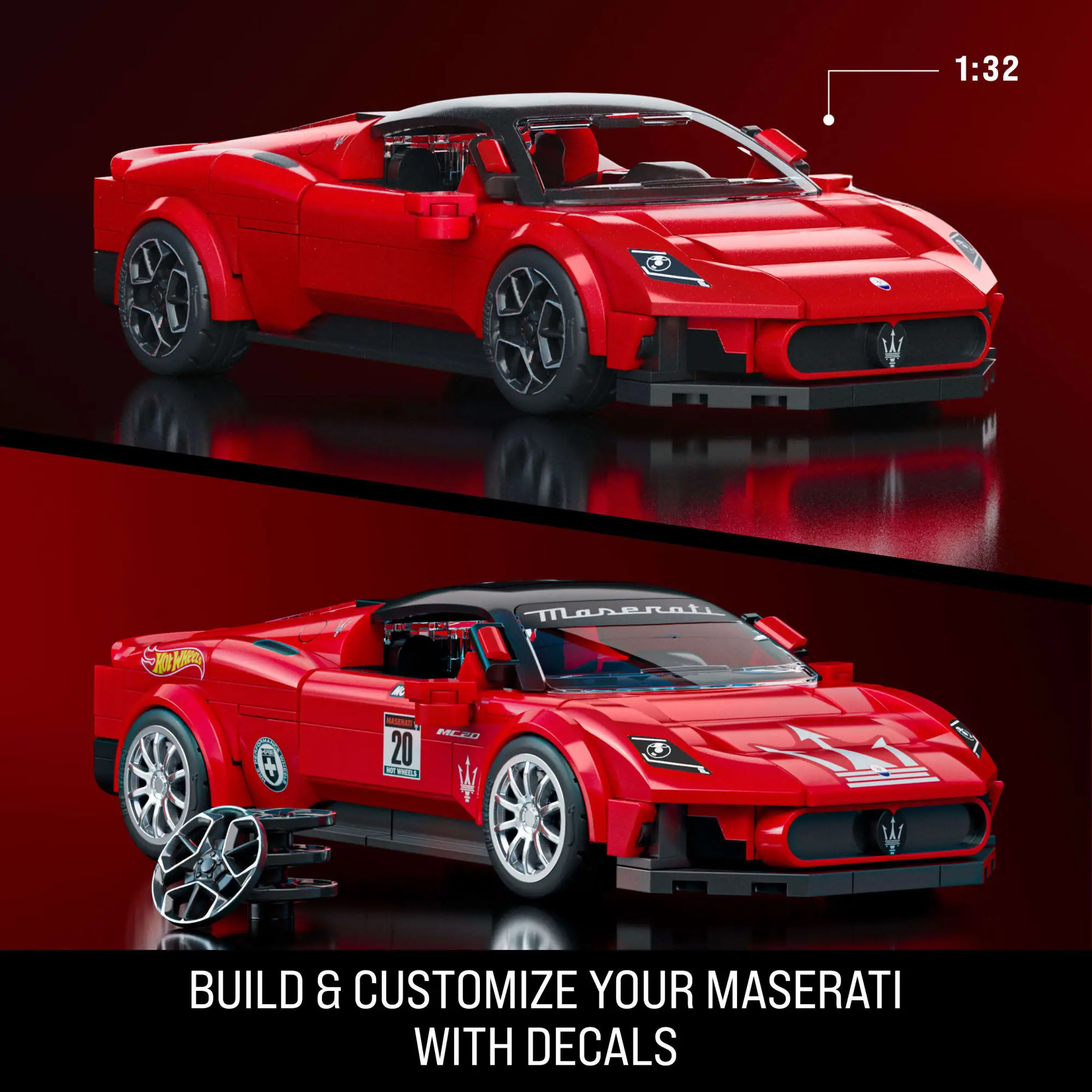 Mattel Brick Shop Hot Wheels Maserati MC20 • Set JFR90