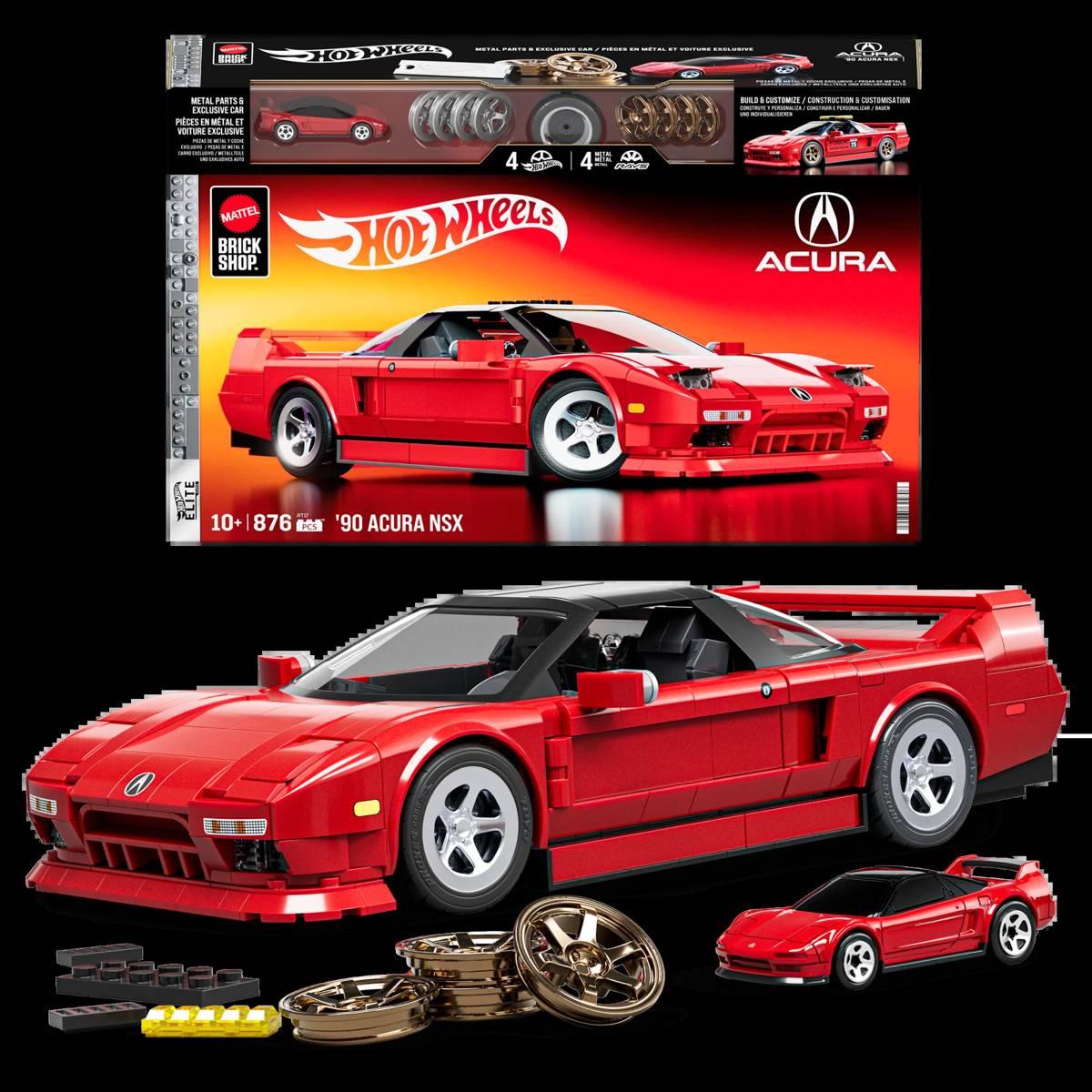 Mattel Brick Shop Hot Wheels '90 Acura NSX • Set JFT17