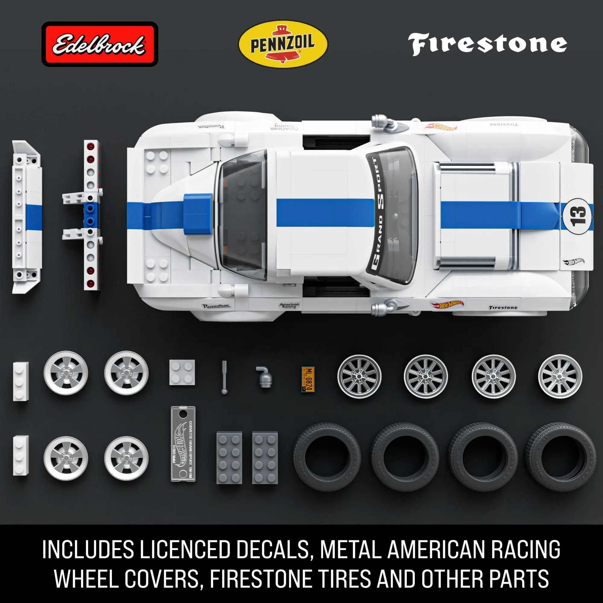 Mattel Brick Shop Hot Wheels Corvette Grand Sport
