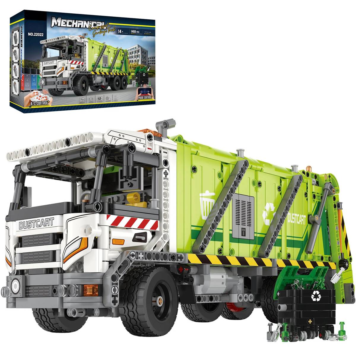 Camion-poubelle télécommandé de grande taille (JMB-22022) — Prix et comparaison | Brick Broker