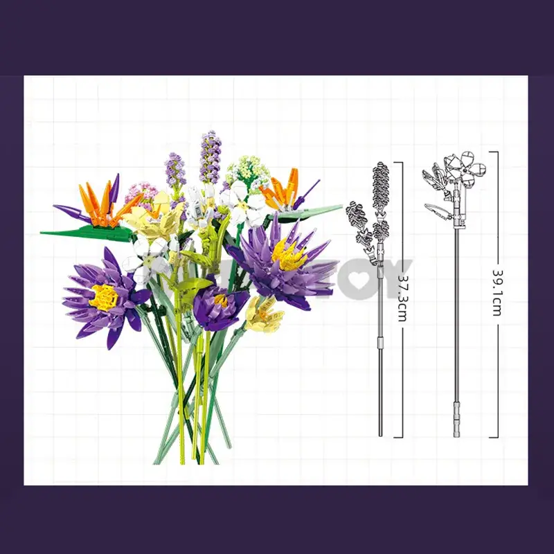 JIESTAR Tropical Flower Bouquet • Set JJ9046 • SetDB