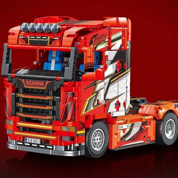 JIESTAR Red Heavy Truck • Set JJ9070 • SetDB JIESTAR Red Heavy Truck • Set JJ9070 • SetDB