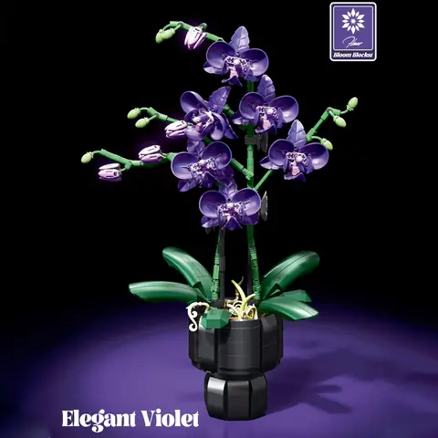 れんりん、ブルーフラワーシンフォニーシリーズ6点セット、 Brickcraft Hydrangea Building Kit - Artificial Flower - Walmart.com