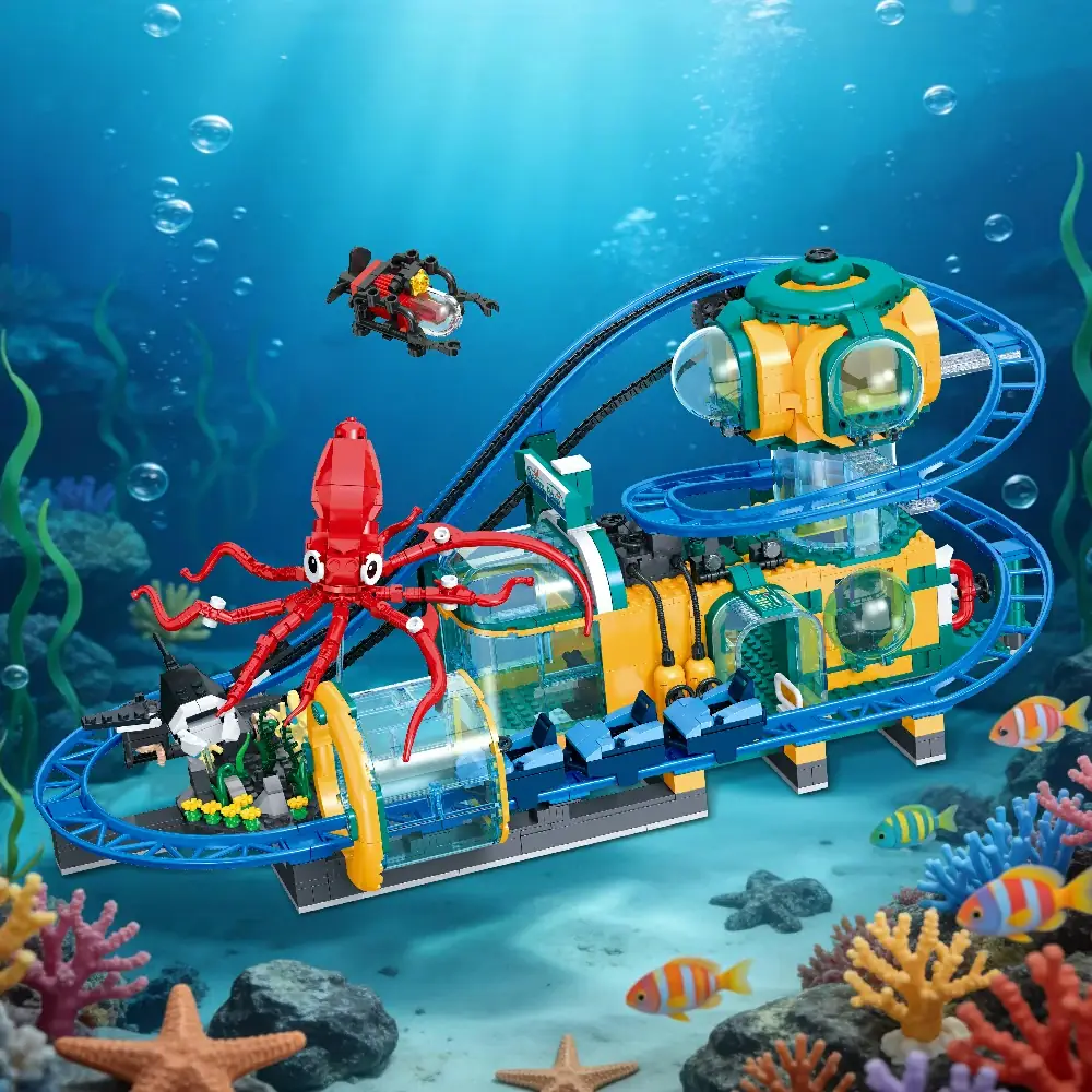 JIESTAR Ocean Base Roller Coaster • Set JJ9251 • SetDB