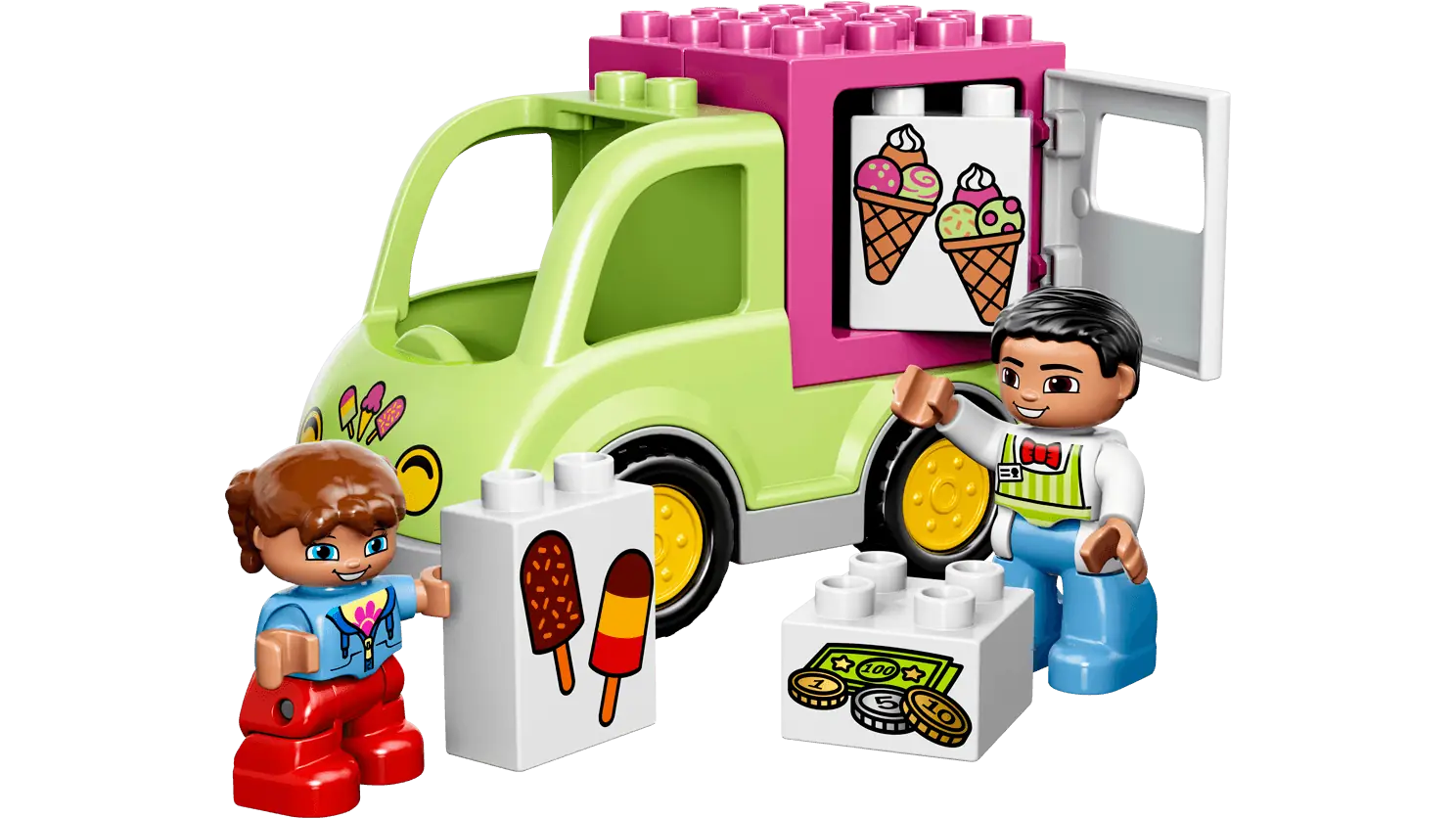 LEGO DUPLO Ice Cream Truck BABY BLOCKS Set 10586 SetDB lego-duplo-ice-cream-truck-baby-blocks-set-10586-setdb