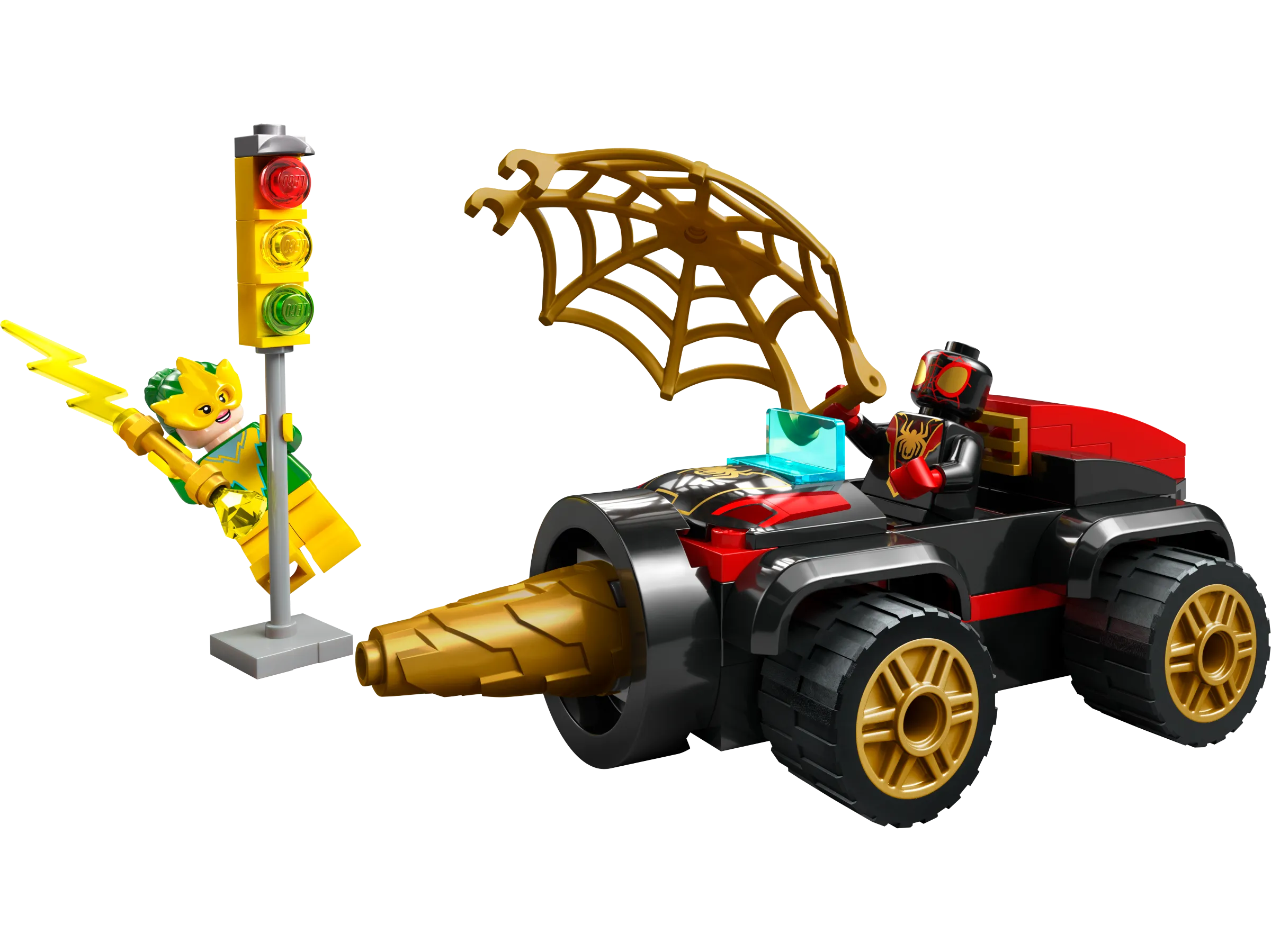 マーラーカオ Lego 10792 Marvel Drill Spinner Vehicle w/ Miles Morales Spider
