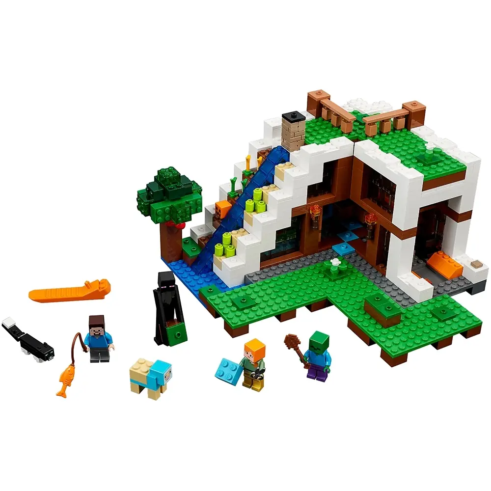LEGO Minecraft The Waterfall Base • Set 21134 • SetDB