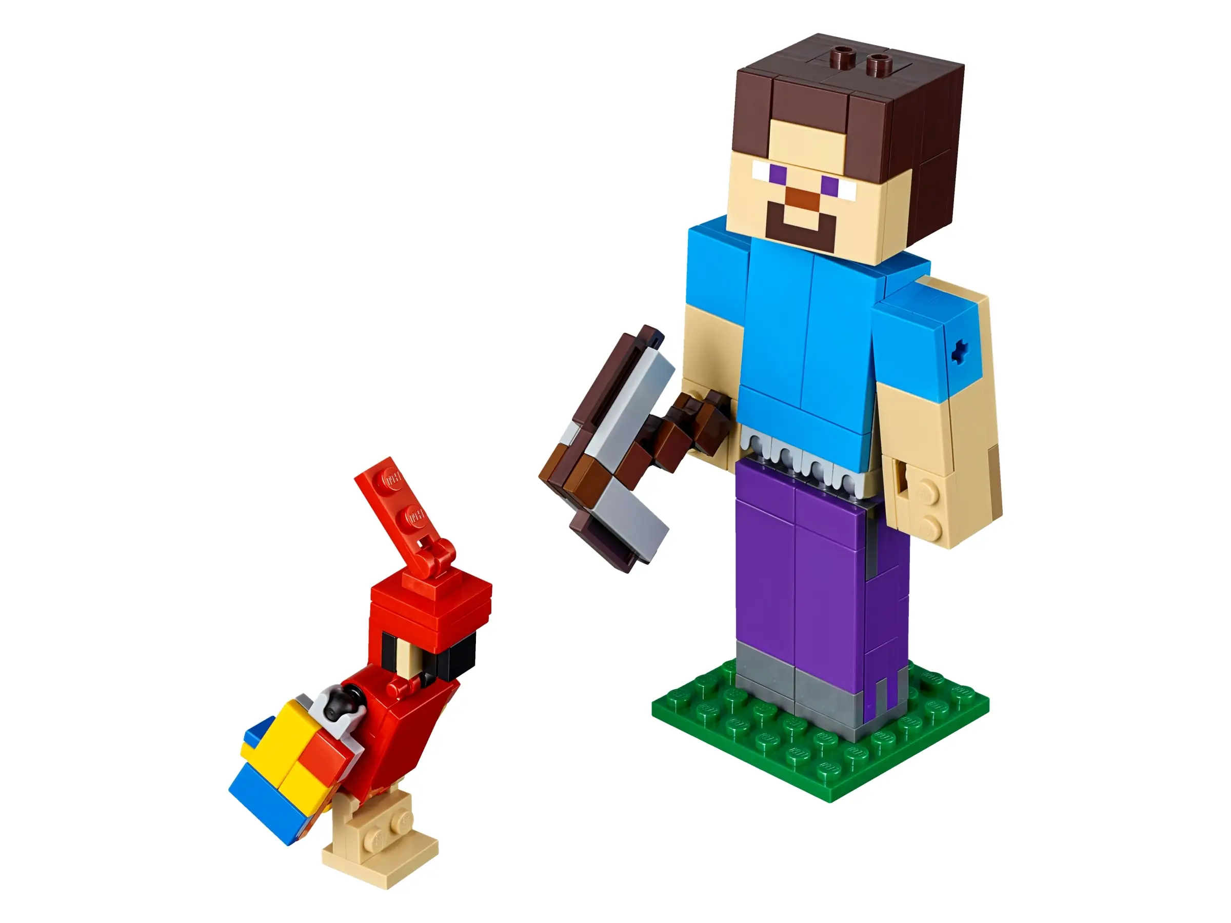 LEGO Minecraft Steve BigFig with Parrot Set 21148 SetDB