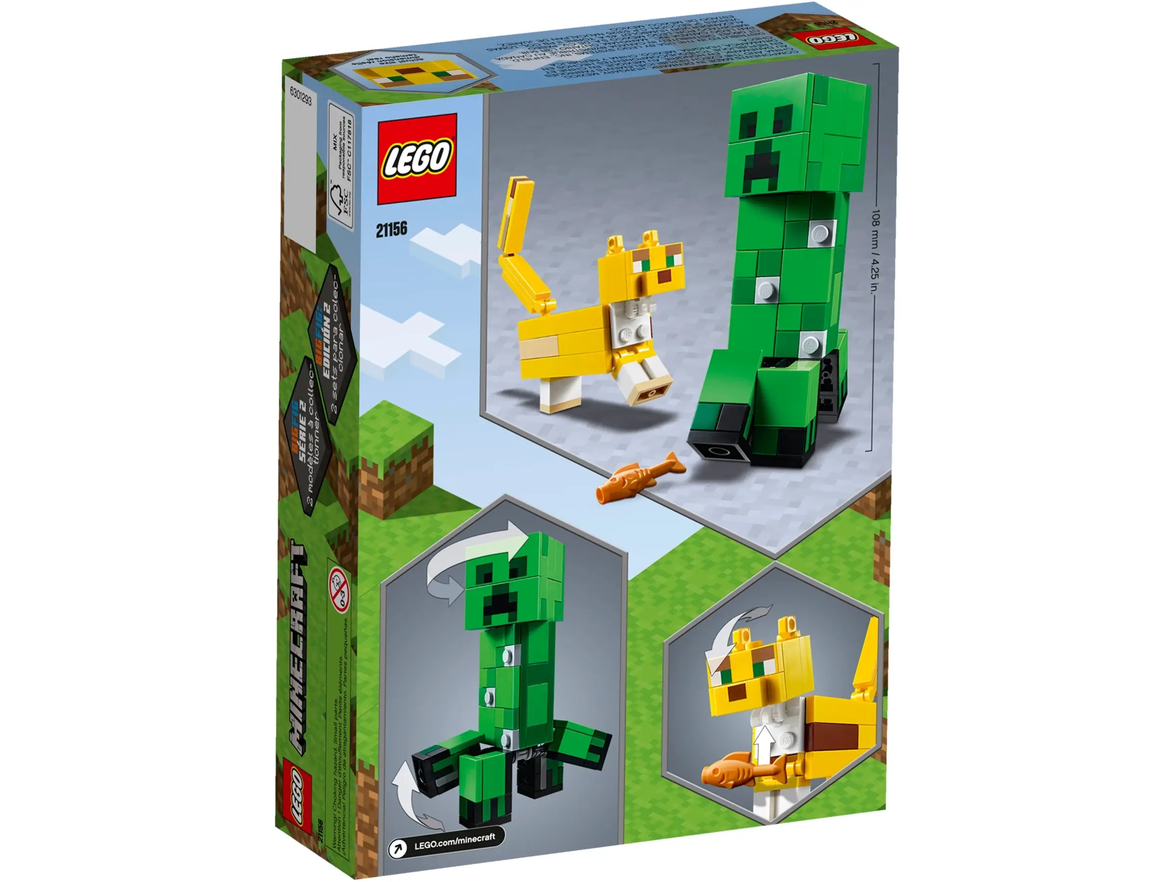 LEGO Minecraft BigFig Creeper and Ocelot Set 21156 SetDB
