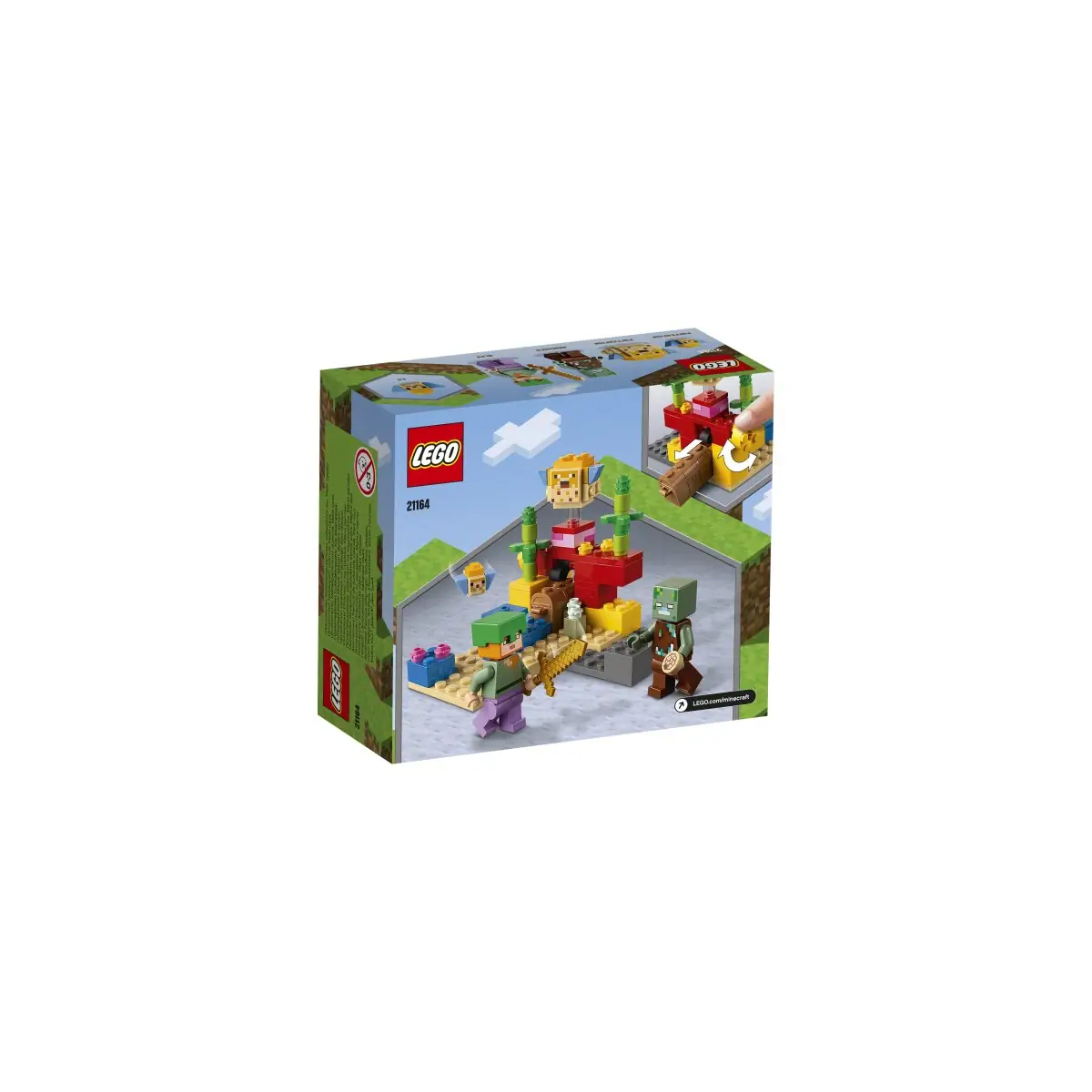 ミライグリッシュ LEGO Minecraft The Coral Reef • Set 21164 • SetDB