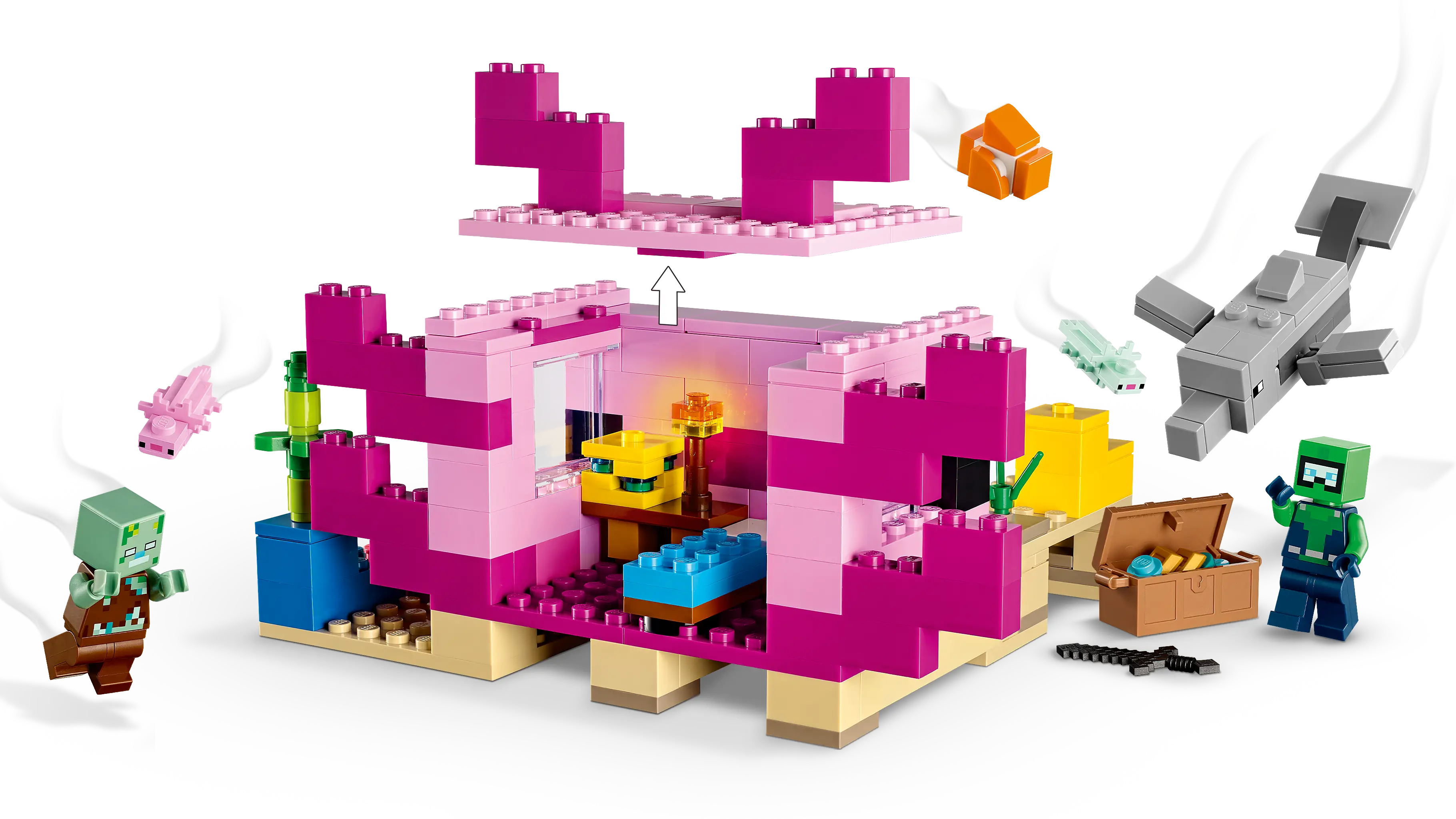LEGO Minecraft The Axolotl House • Set 21247 • SetDB