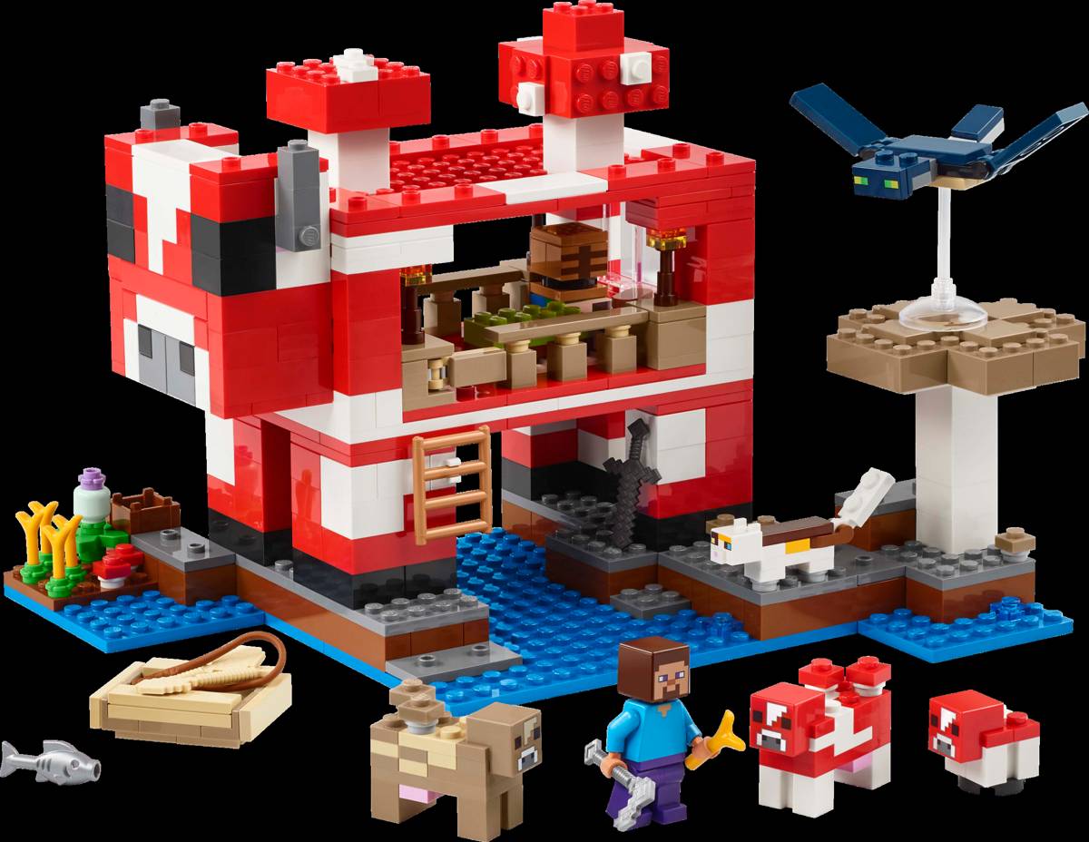 LEGO Minecraft The Mooshroom House • Set 21270 • SetDB
