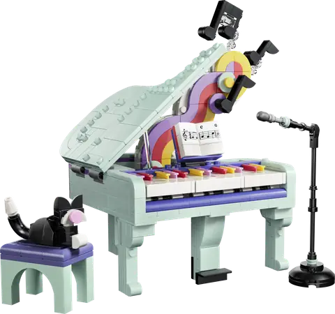 ネコレコページ LEGO Creator Music Decor Piano with Cat • Set 31392 • SetDB